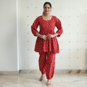 Buy Pochampally Ikat Cotton Co-Ord Set 06 Online at iTokri.com