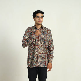 Buy Pedana Block Print Cotton Men Kalamkari Shirt Online
