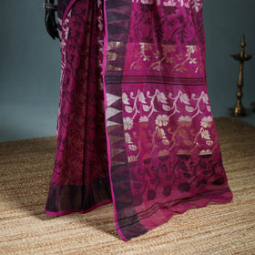 Pure Cotton Handloom Bengal Tant Saree with Zari & Thread Work 13