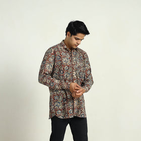 Buy Pedana Block Print Cotton Men Kalamkari Shirt Online