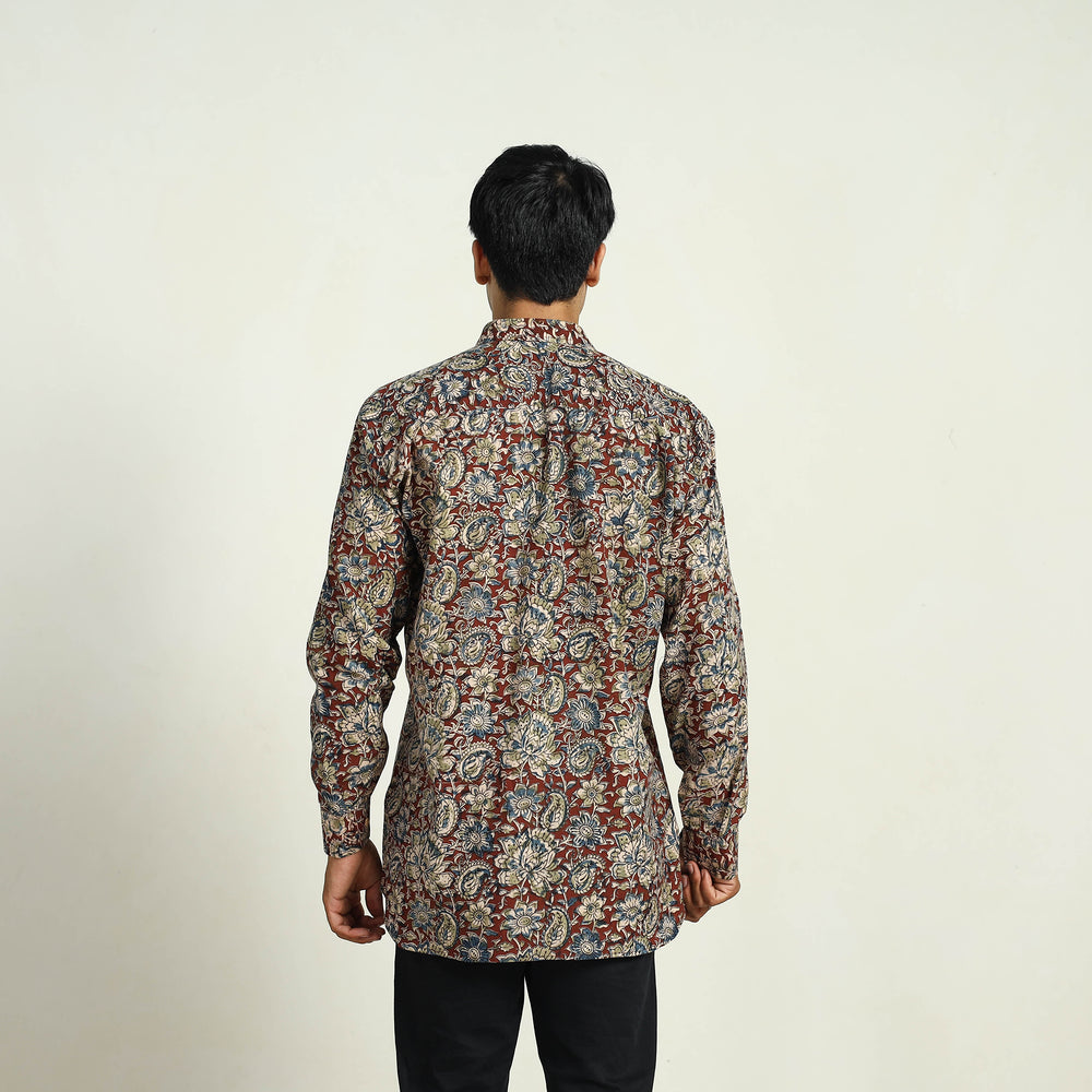 Pedana Block Print Cotton Men Kalamkari Shirt 13