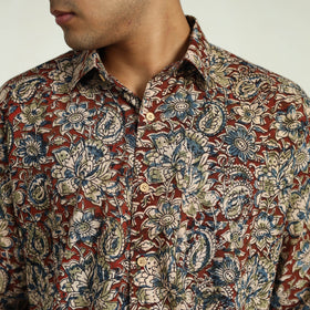 Buy Pedana Block Print Cotton Men Kalamkari Shirt Online