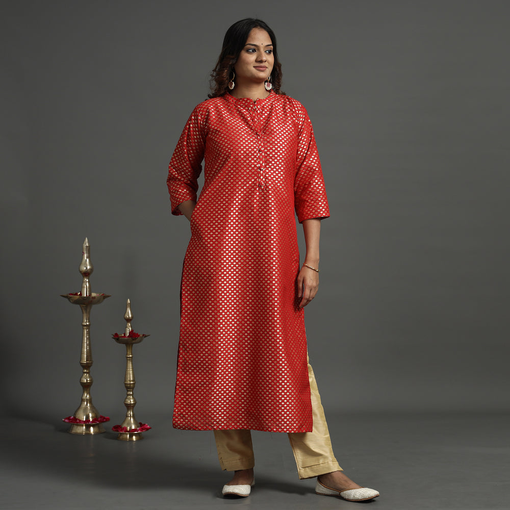 Banarasi Kurta with Palazzo & Dupatta Set