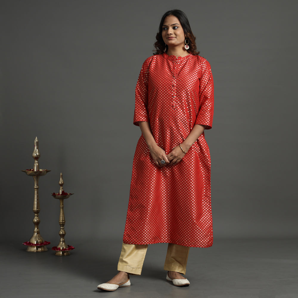 Banarasi Kurta with Palazzo & Dupatta Set