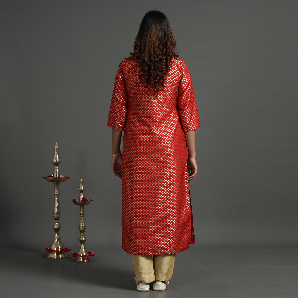 Banarasi Kurta with Palazzo & Dupatta Set