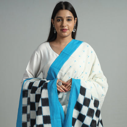 Multicolor - Pochampally Ikat Handloom Cotton Dupatta with Tassels 30
