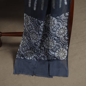 Kutch Hand Batik Print Cotton Unstitched Dress Material: Kurta, Bottom & Dupatta 03