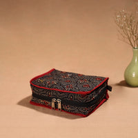 Black - Handmade 4 Pockets Cotton Jewellery Bag 03