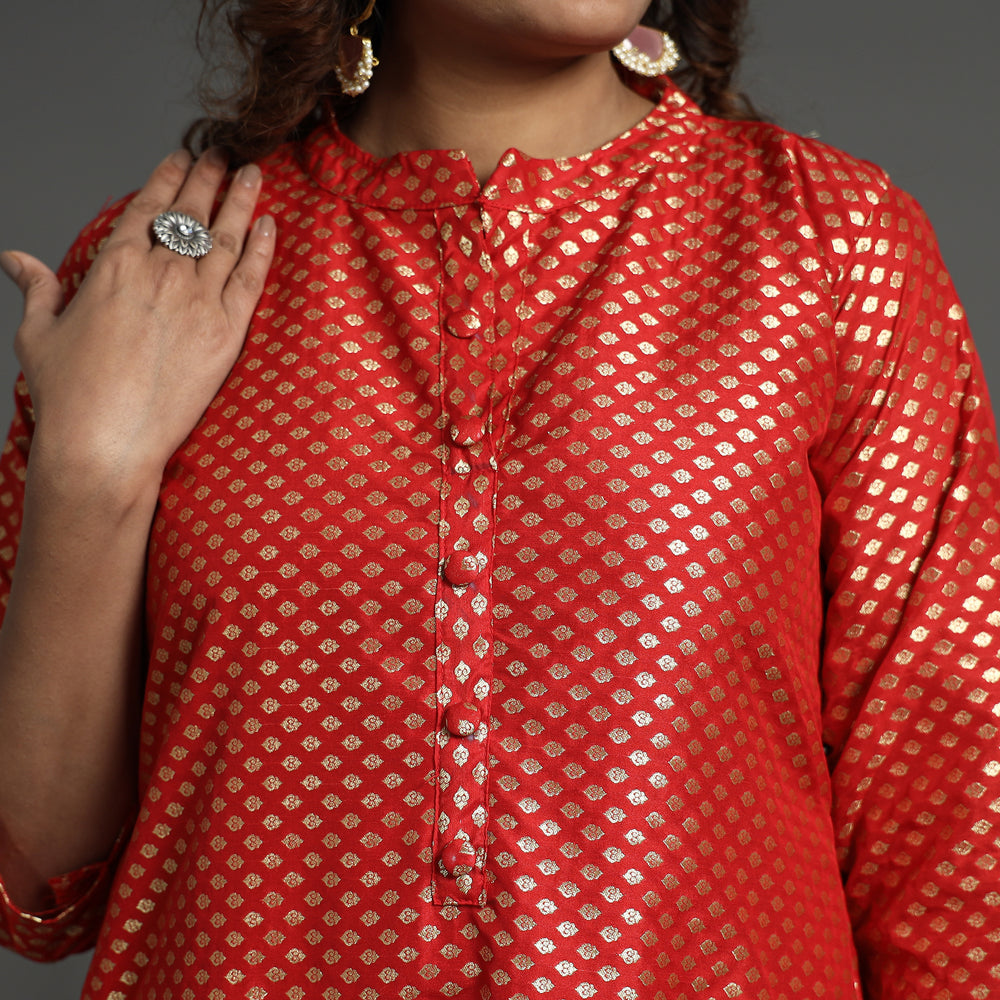 Banarasi Kurta with Palazzo & Dupatta Set