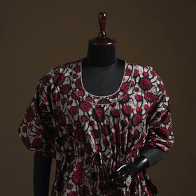 Hand Block Batik Print Gota Work Cotton Kaftan (Short) 40