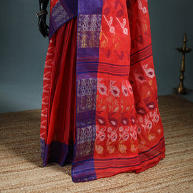 Pure Cotton Handloom Bengal Tant Saree with Zari & Thread Work 15