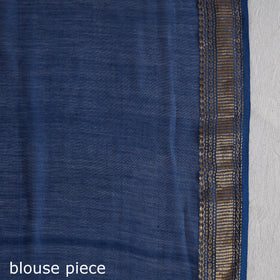 Blue - Leheriya Tie-Dye Chanderi Silk Saree with Zari Border