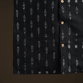 Sambalpuri Ikat Weave Cotton Men Nehru Jacket 02