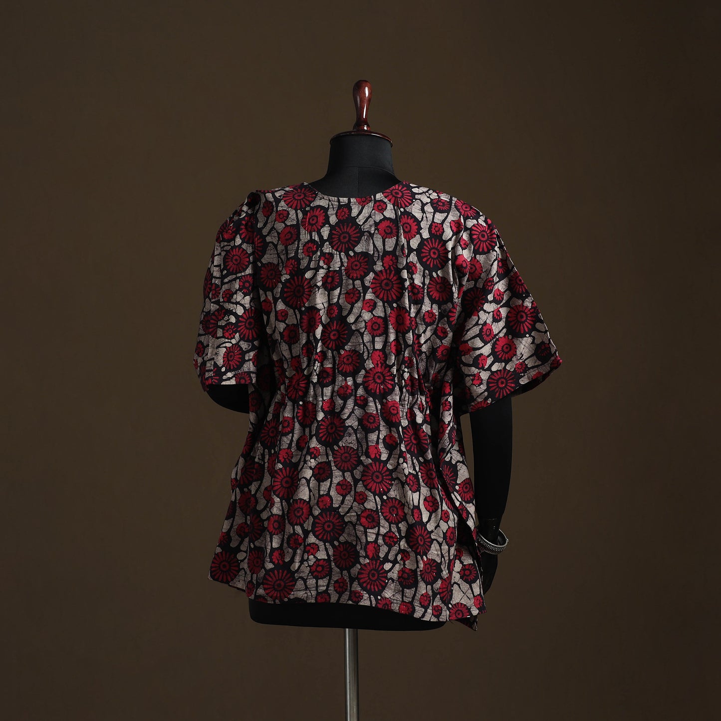 Hand Block Batik Print Gota Work Cotton Kaftan (Short) 40