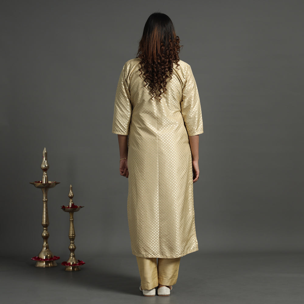 Banarasi Kurta with Palazzo & Dupatta Set