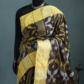 Pure Cotton Handloom Bengal Tant Saree with Zari & Thread Work 17