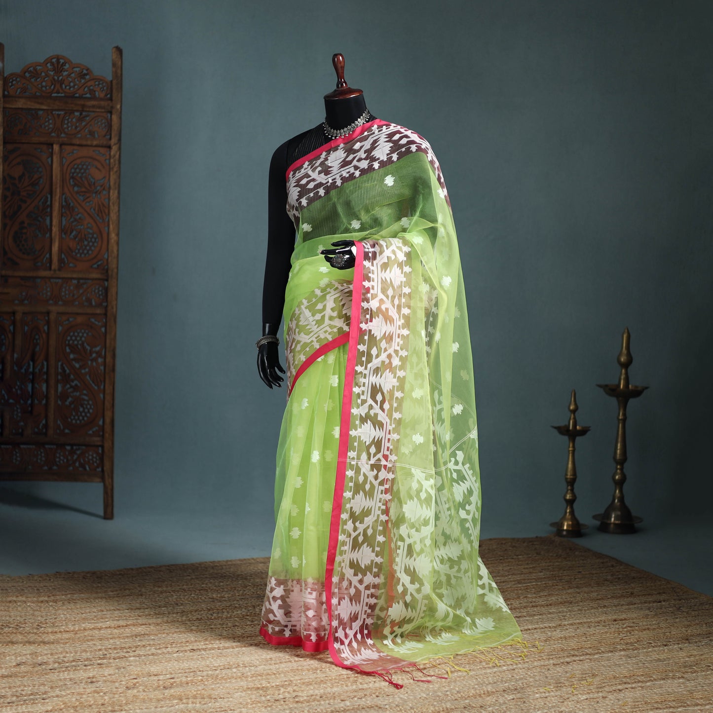 Bengal Pure Muslin Handloom Jamdani Saree 18