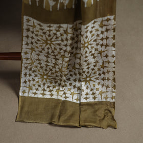 Kutch Hand Batik Print Cotton Unstitched Dress Material: Kurta, Bottom & Dupatta 05