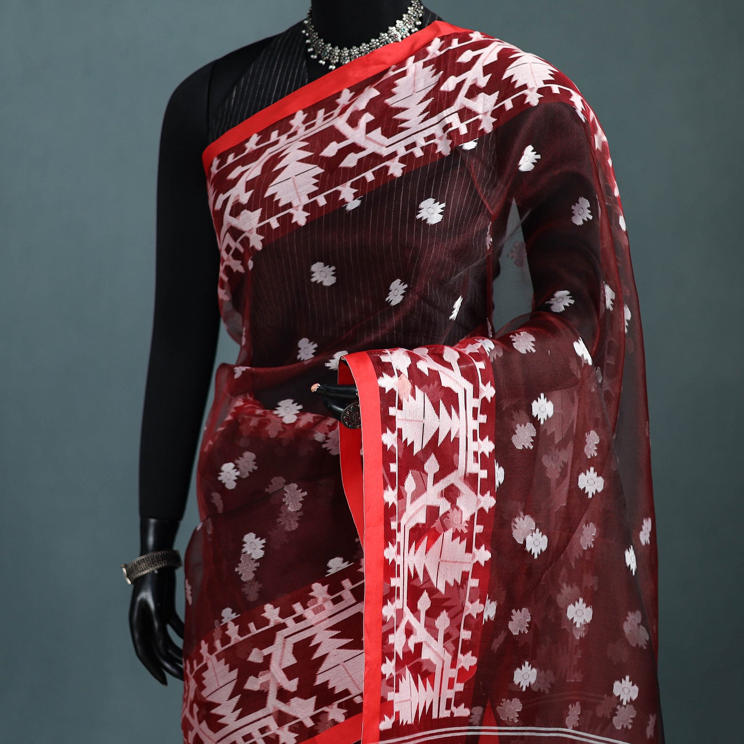 Bengal Pure Muslin Handloom Jamdani Saree 19