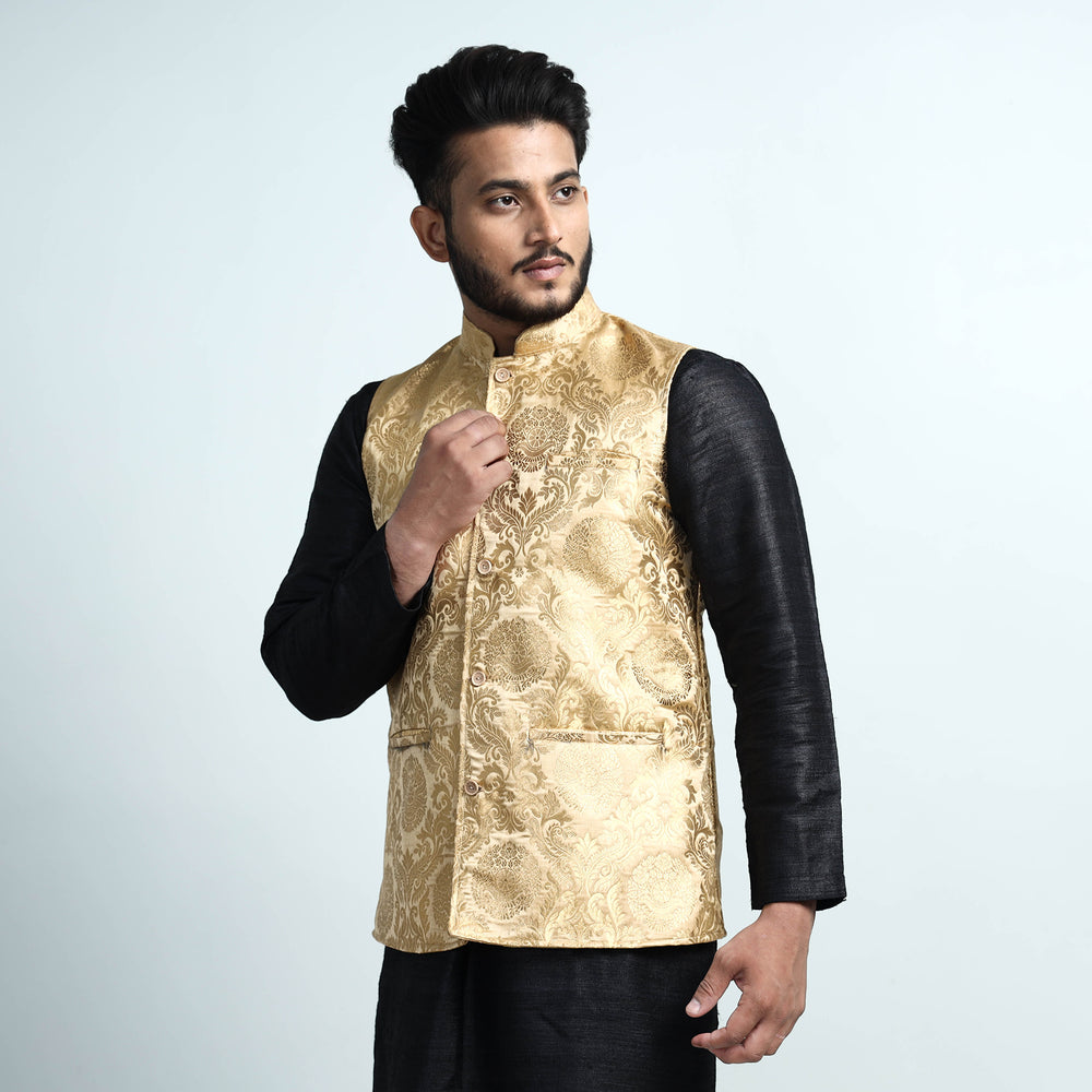 silk nehru jacket