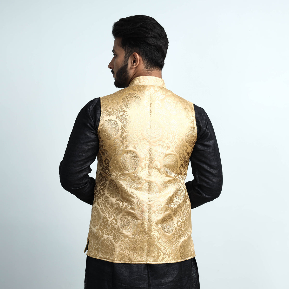 silk nehru jacket