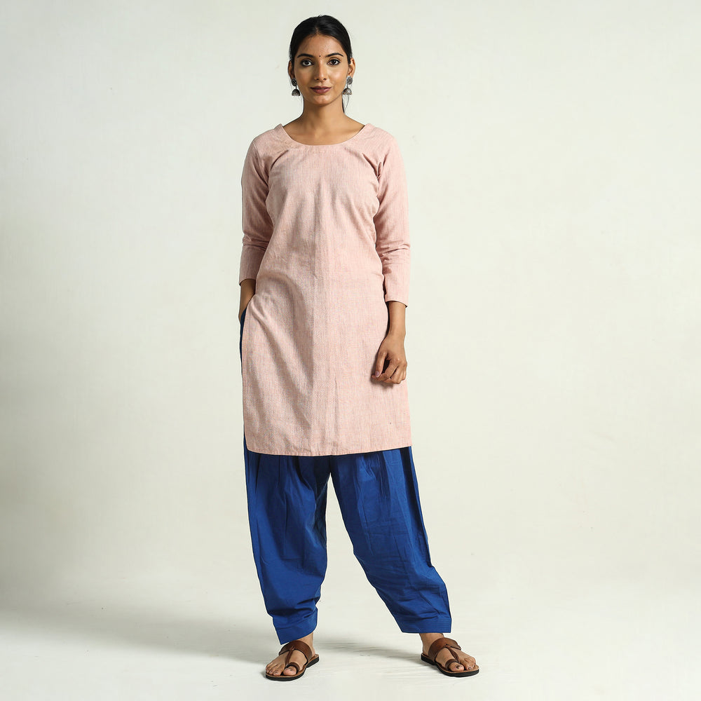 Prussian Blue - Cotton Elasticated Salwar for Women 06