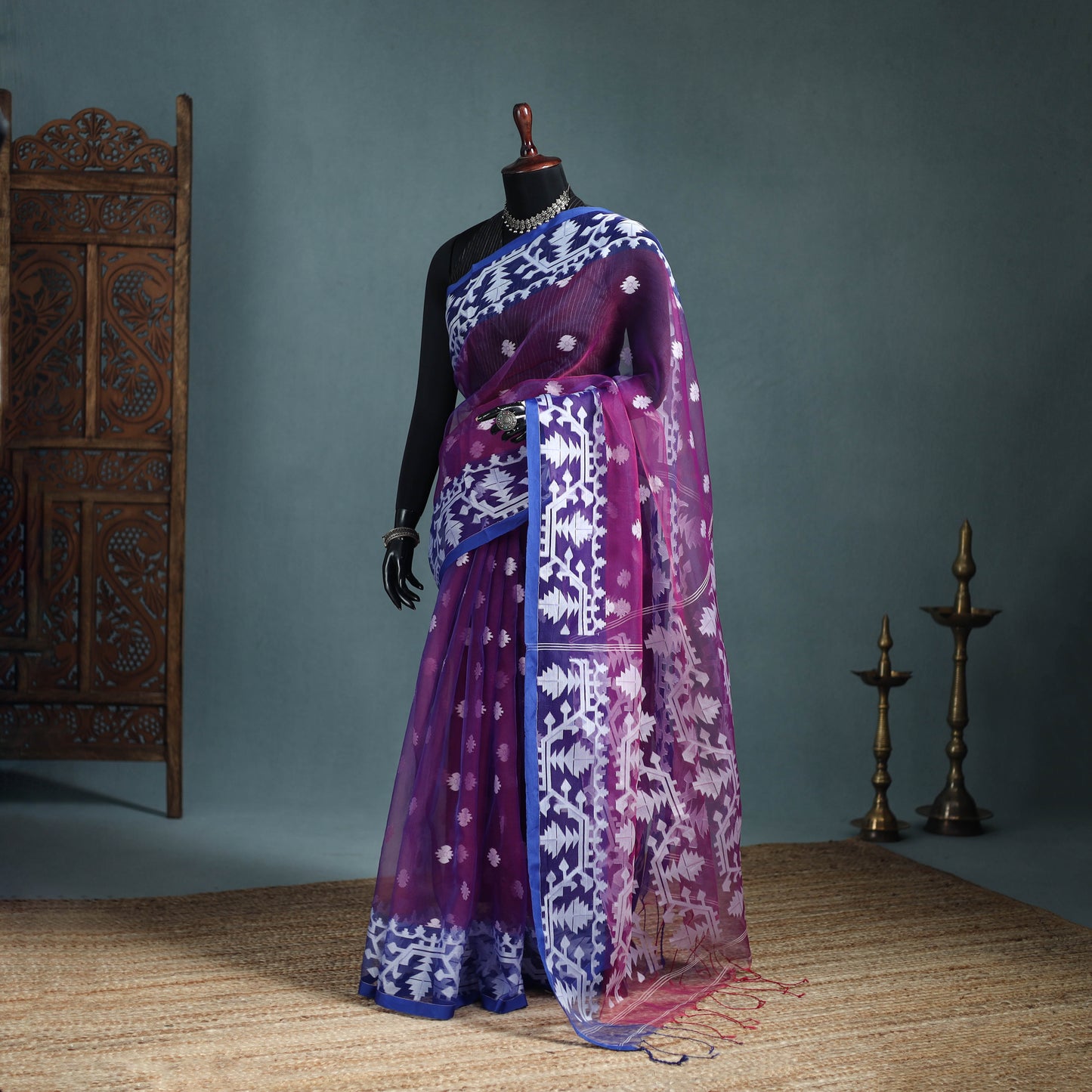 Bengal Pure Muslin Handloom Jamdani Saree 20