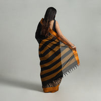 Black - Cotton Thread Border Dharwad Saree 01