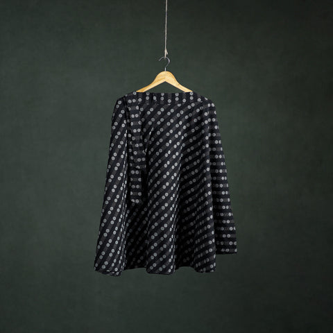 Black - Jacquard Cotton Wrap Around Skirt 136
