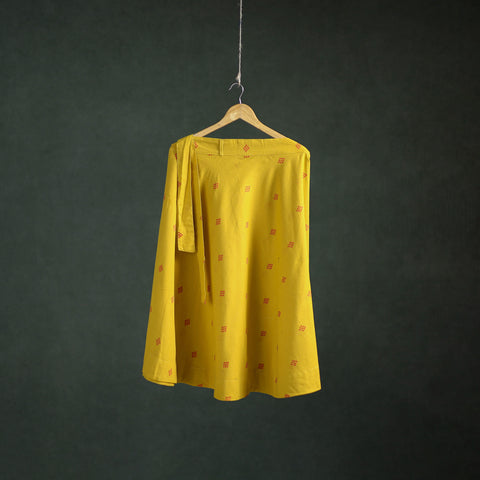 Yellow - Jacquard Cotton Wrap Around Skirt 137