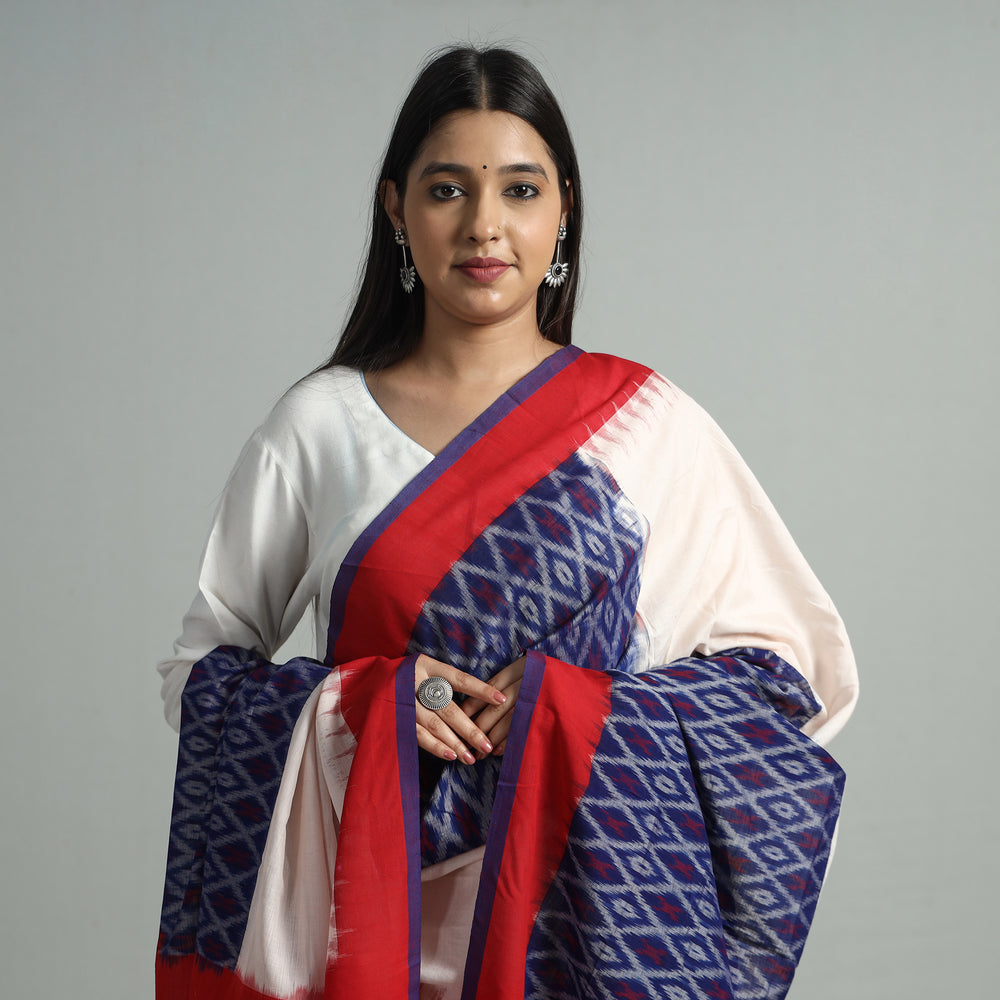 Multicolor - Pochampally Ikat Handloom Cotton Dupatta with Tassels 36