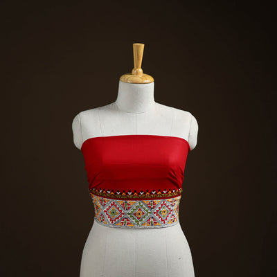 Bengal Kantha Hand Embroidered Cotton Blouse Piece 03
