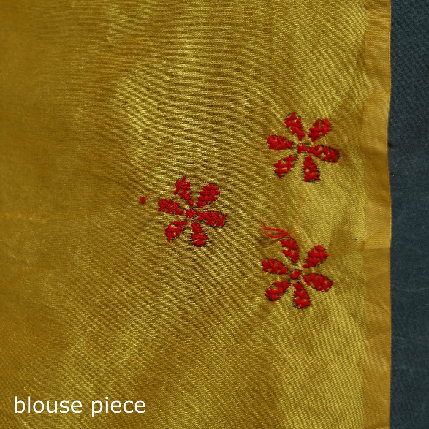 Yellow - Bengal Hand Embroidery Silk Nakshi Kantha Saree 11