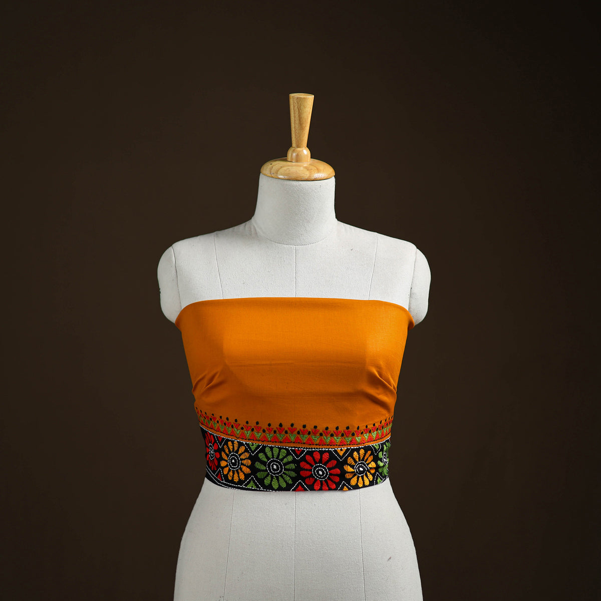 Bengal Kantha Hand Embroidered Cotton Blouse Piece 04