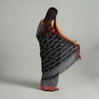 Grey - Cotton Thread Border Dharwad Saree 02