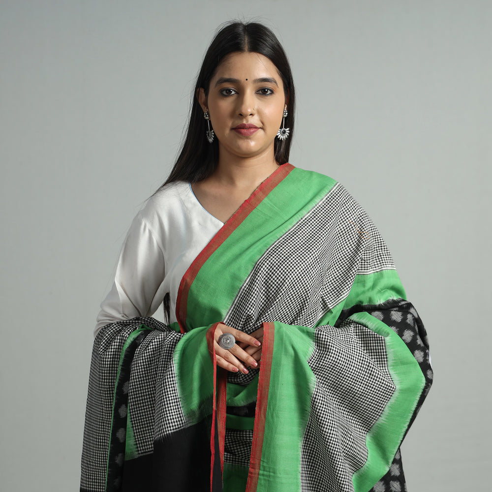 Multicolor - Pochampally Ikat Handloom Cotton Dupatta with Tassels 37