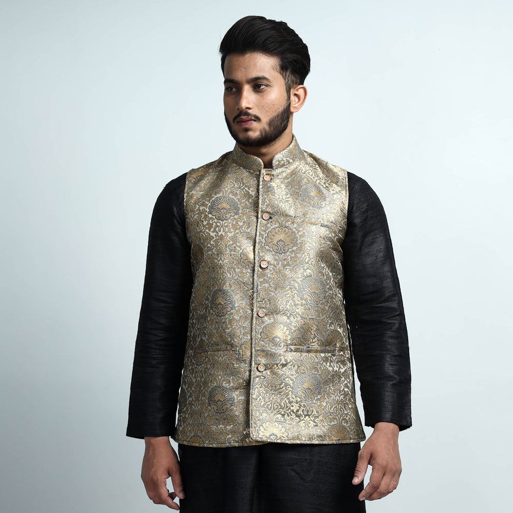 silk nehru jacket