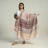 Maroon - Traditional Maheshwari Silk Bagh Print Dupatta 12