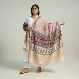 Red - traditional maheshwari silk bagh dupatta 12