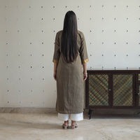 Zeenat Brown Mangalagiri Cotton Kurta