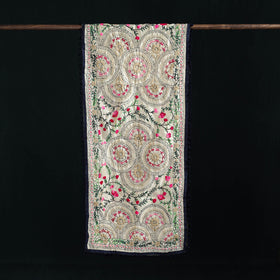 Ranihati Chanderi Silk Hand Embroidered Stole with Pom Pom 235
