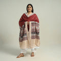 Red - traditional maheshwari silk bagh dupatta 13