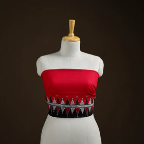 Bengal Kantha Hand Embroidered Cotton Blouse Piece 08