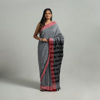 Grey - Cotton Thread Border Dharwad Saree 02