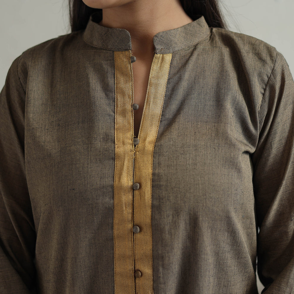 Zeenat Brown Mangalagiri Cotton Kurta