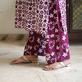 Buy Purple Batik Print Kurti Set – Cotton Suit Online