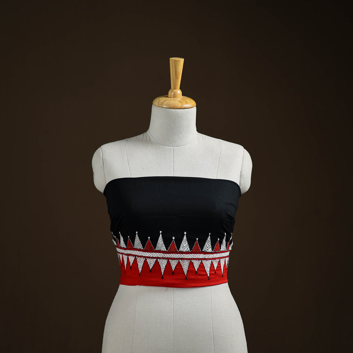 Bengal Kantha Hand Embroidered Cotton Blouse Piece 09