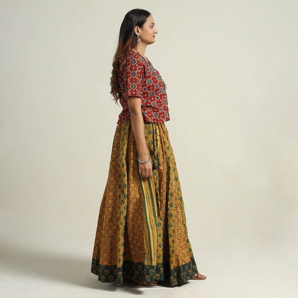 Ajrakh Patchwork Skirt 