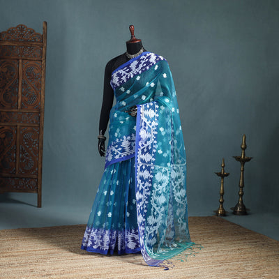 Bengal Pure Muslin Handloom Jamdani Saree 23