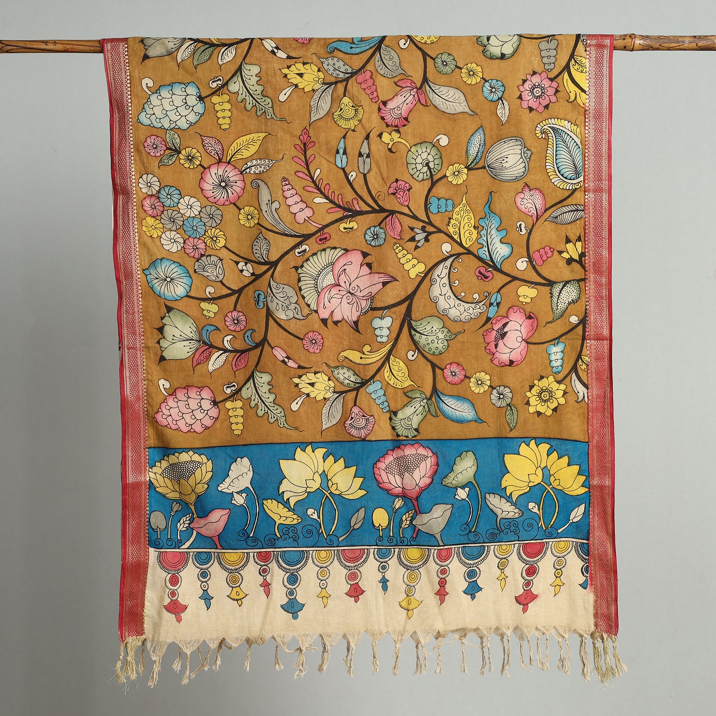 kalamkari handpainted dupatta